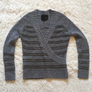 Boundary & Co Gray Mohair Wool Sweater Size XS